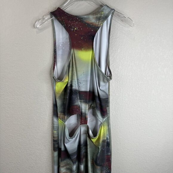 Miaou Dress L Colorful Bodycon Cutout Akira Bold Boho Tribal Artsy Lightweight - Picture 6 of 12